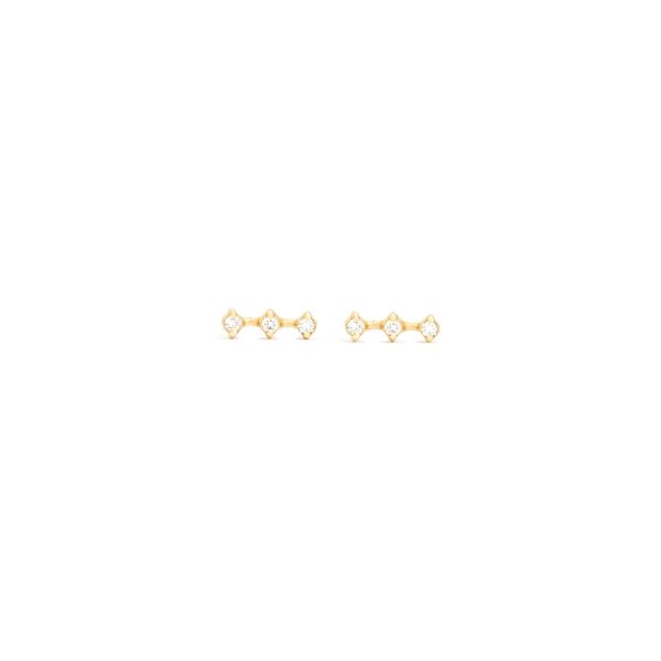 orion small earrings white diamonds gold alveare jewelry