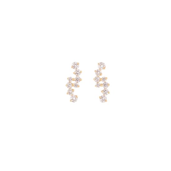 caldera novus small earrings white diamonds gold alveare astrum jewelry