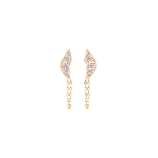 chain nyx earrings alveare jewelry white diamonds gold