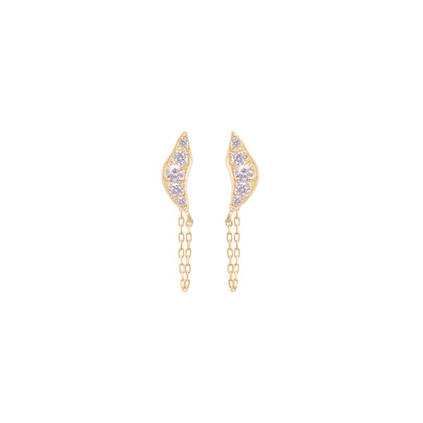 chain nyx earrings alveare jewelry white diamonds gold