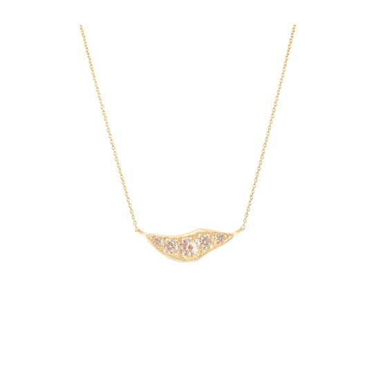 Nyx Necklace coffe diamonds gold alveare jewlery