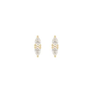pear white diamond earrings