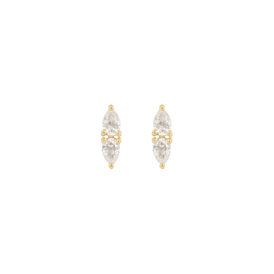 pear white diamond earrings