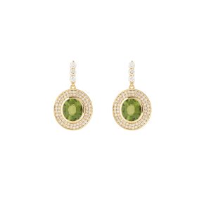 one of a kind earrings white diamonds tourmalines gold alveare jewelry