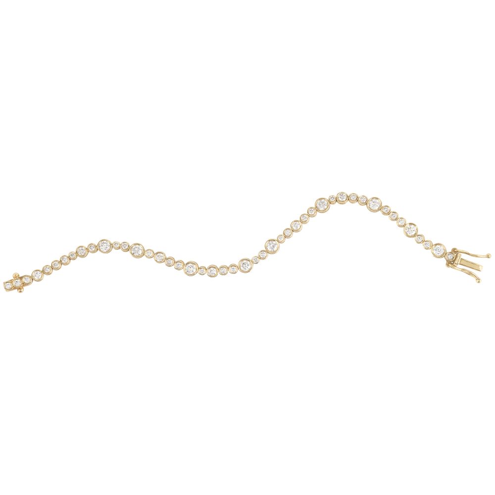 tennis bracelet white diamonds alveare jewelry