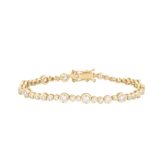 tennis bracelet white diamonds alveare jewelry